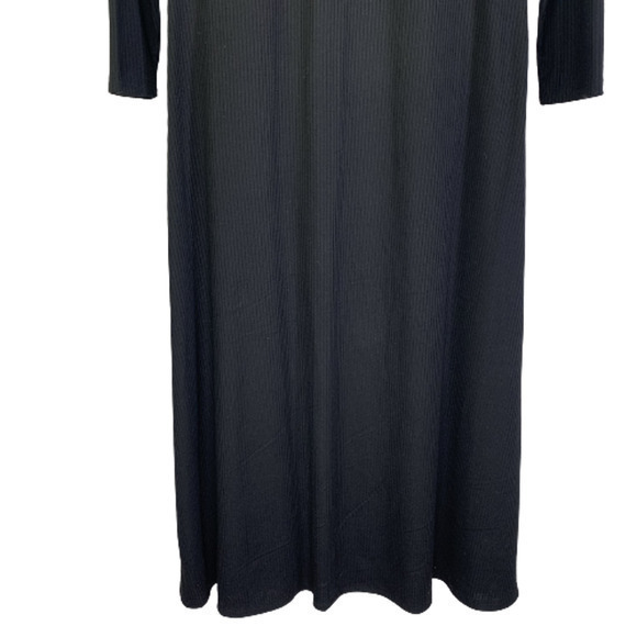 FOURTEENTH PLACE Black Ribbed Twist-Back Maxi Dress - NWOT - Picture 5 of 10